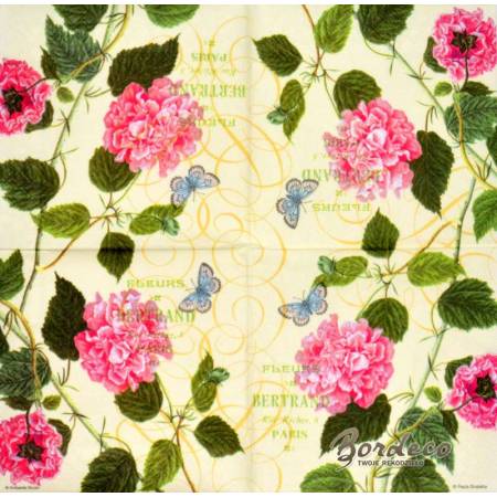 Serwetka decoupage firmy AMBIENTE kwiat hibiskusa 33x33cm